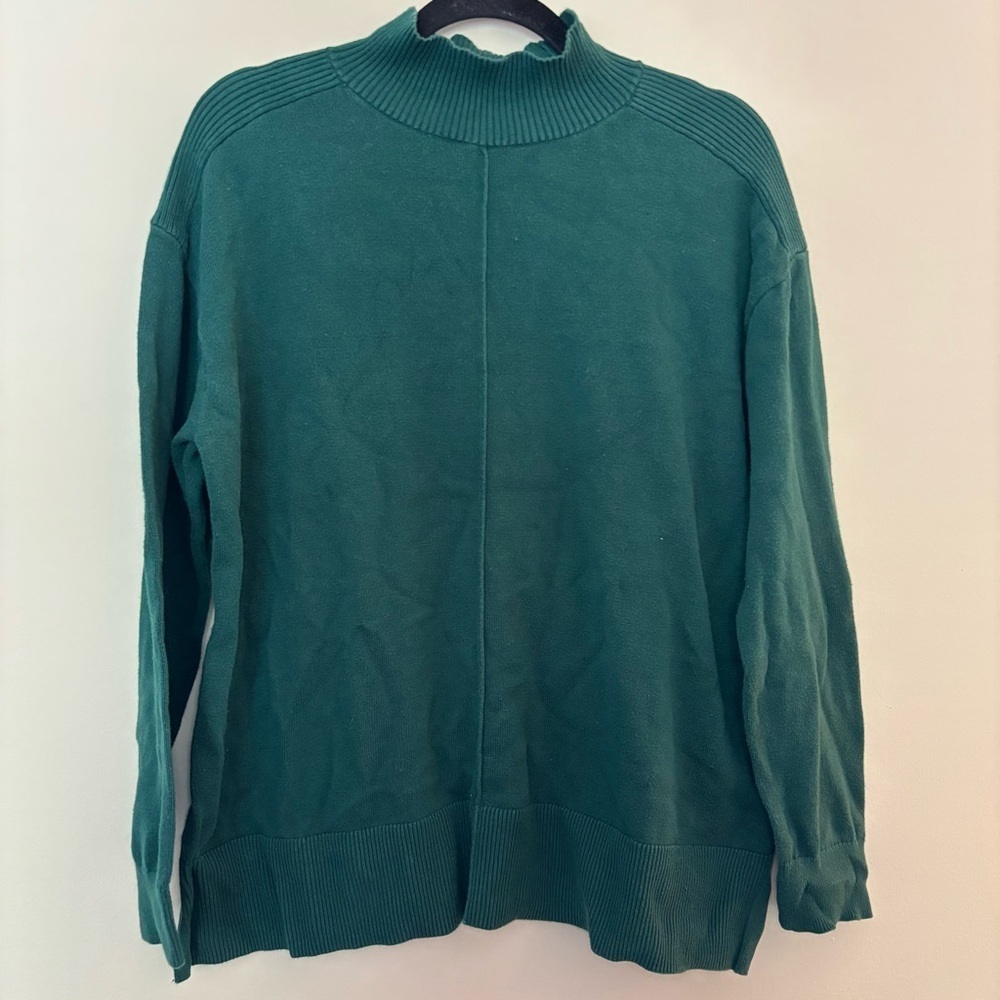 Karen Scott Teal Mock Neck Sweater – Women’s Size L